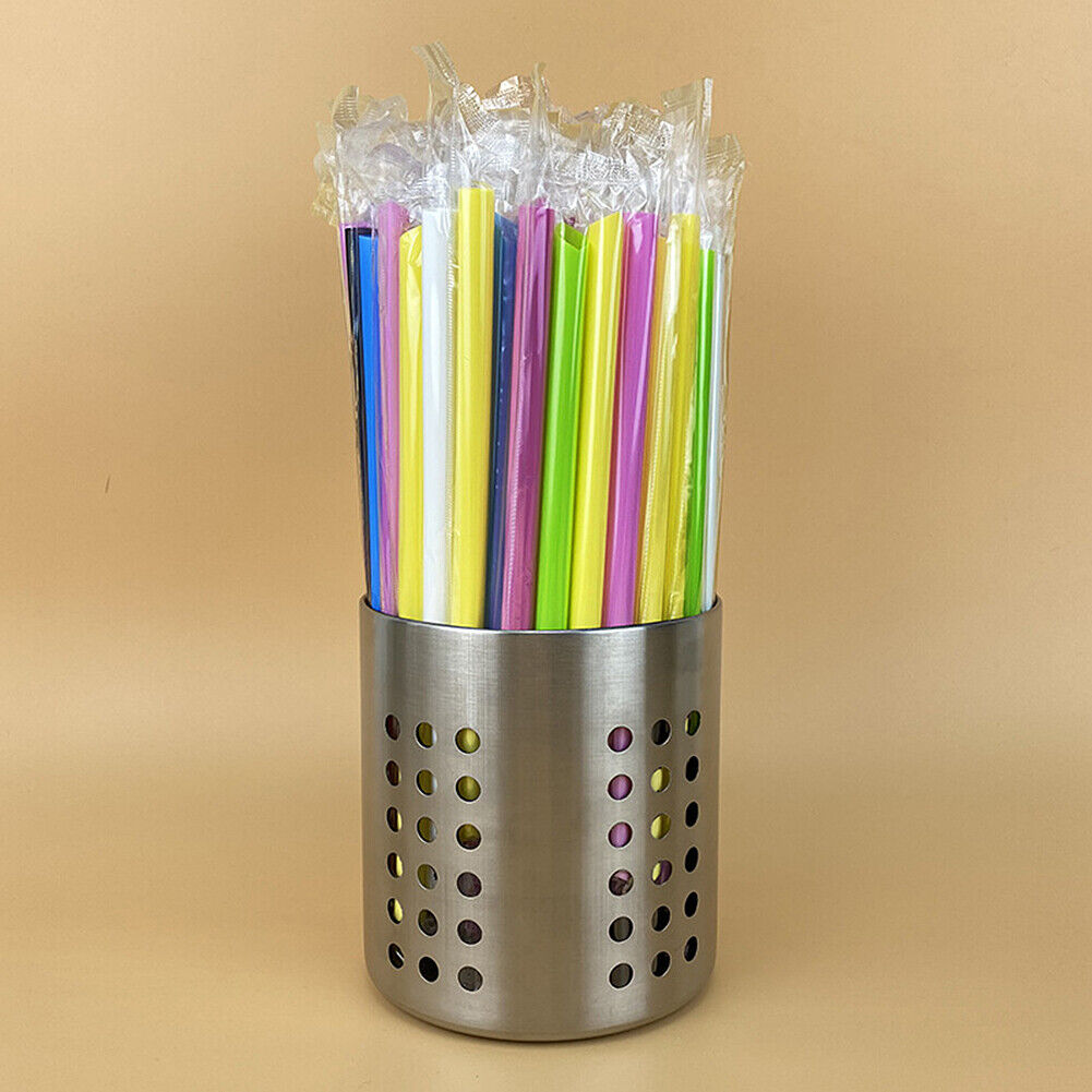 US 100-200 Pcs Jumbo Smoothie Straws Boba Bubble Tea Straws Individually Wrapped