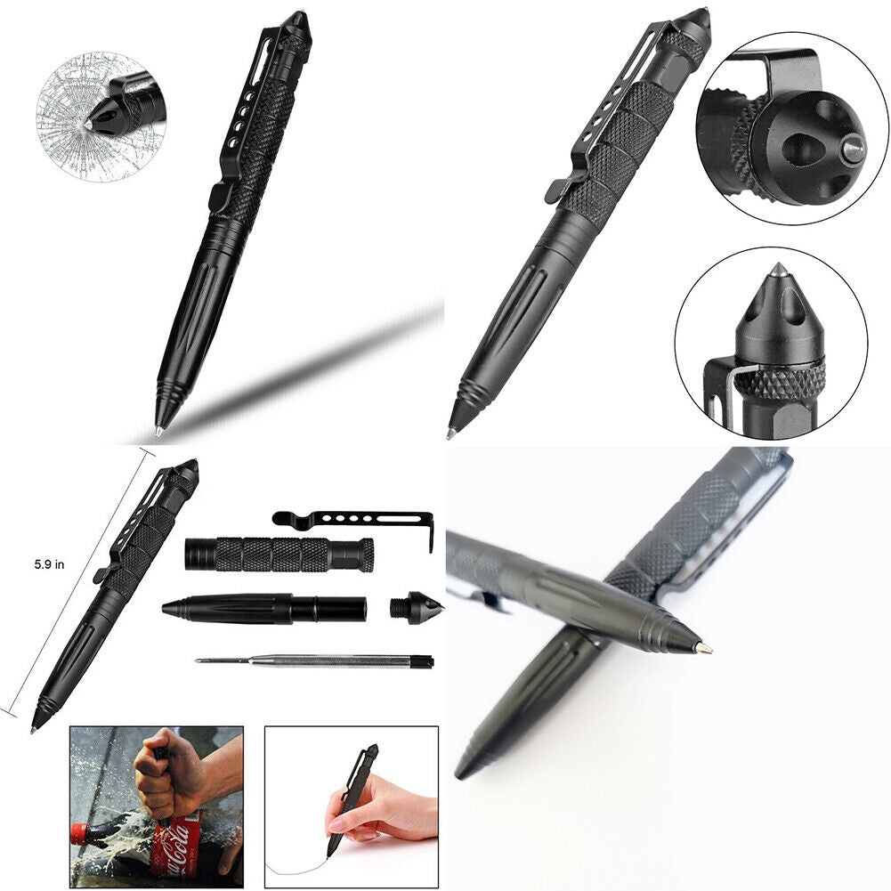 US 4-8 Pack EDC Tactical Pen Self Defense Survival Emergency Gear Window Breaker