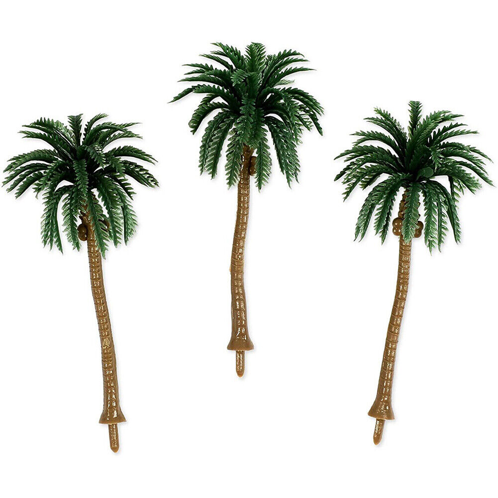 US 20-40 Pc Miniature Model Palm Trees for Dioramas, DIY Crafts 5 Sizes