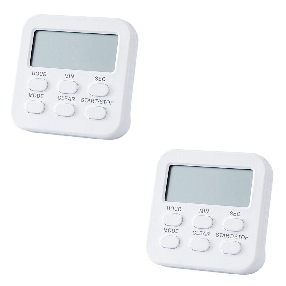 US 2-4 Pcs Magnetic Digital Kitchen Folding Timer Loud Alarm Count Up Down Clock