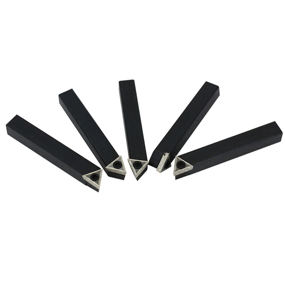 US 5 pc 1/2" Lathe Indexable Carbide Insert + Turning Tooling Bit Holder Set