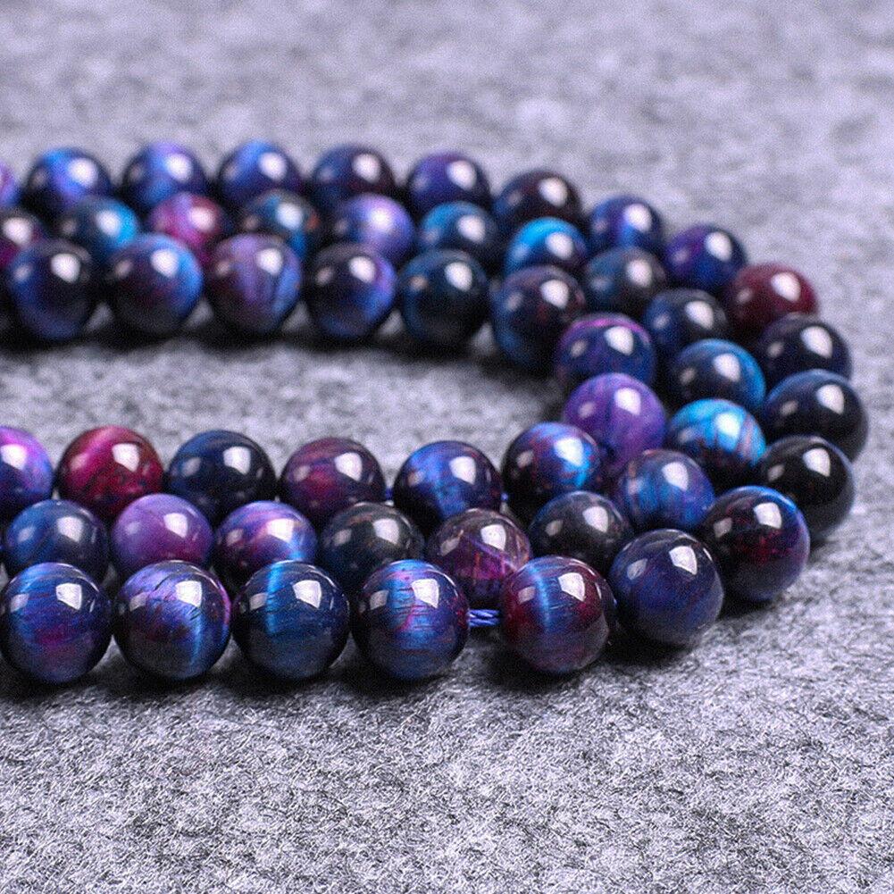 US 6/8/10mm Grade AAA Gemstone Round Cat Eye Aurora Natural Gorgeous DIY Jewelry