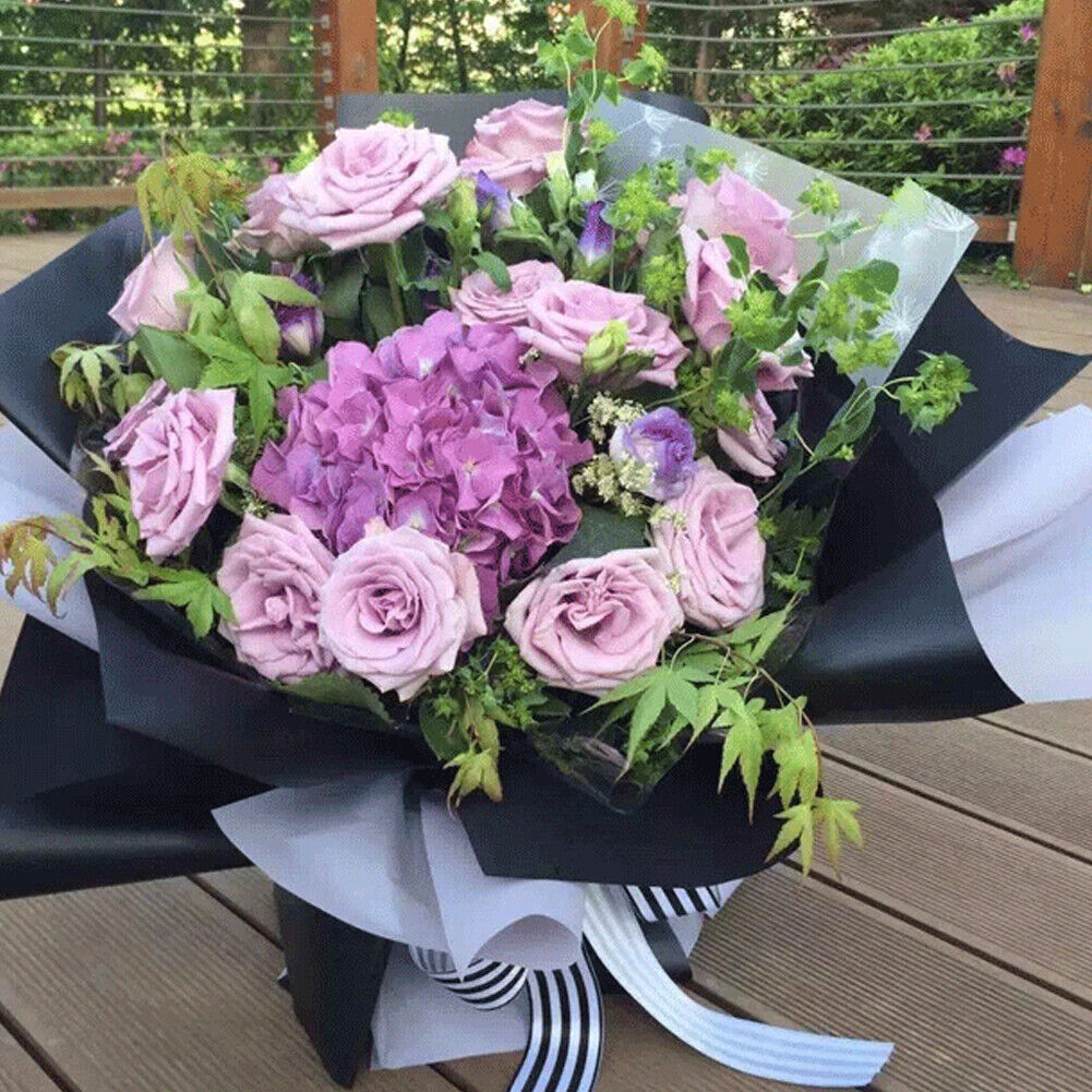 US 40-80 Sheets Flower Wrapping Paper Florist Art Wedding Bouquet Decor 19X19"