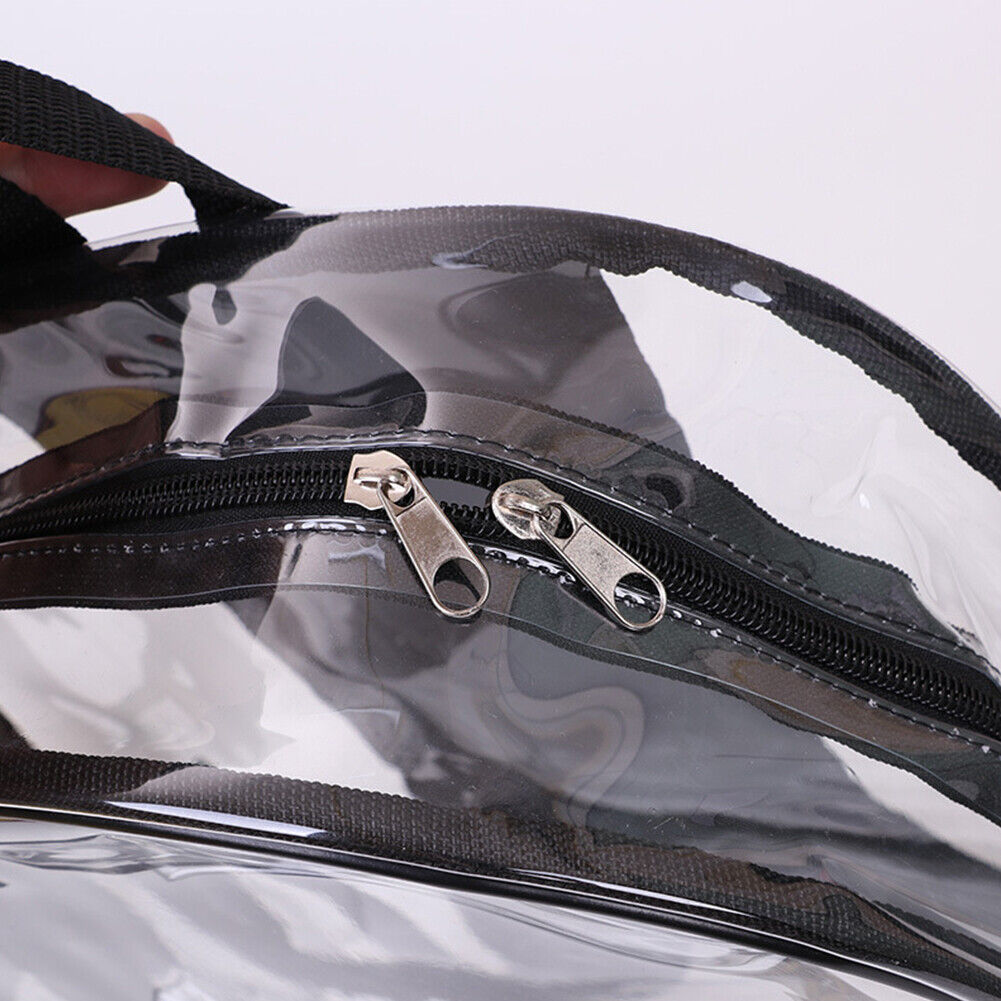 US 2 Pack Heavy Duty Clear Transparent Backpack See Through Book-bag