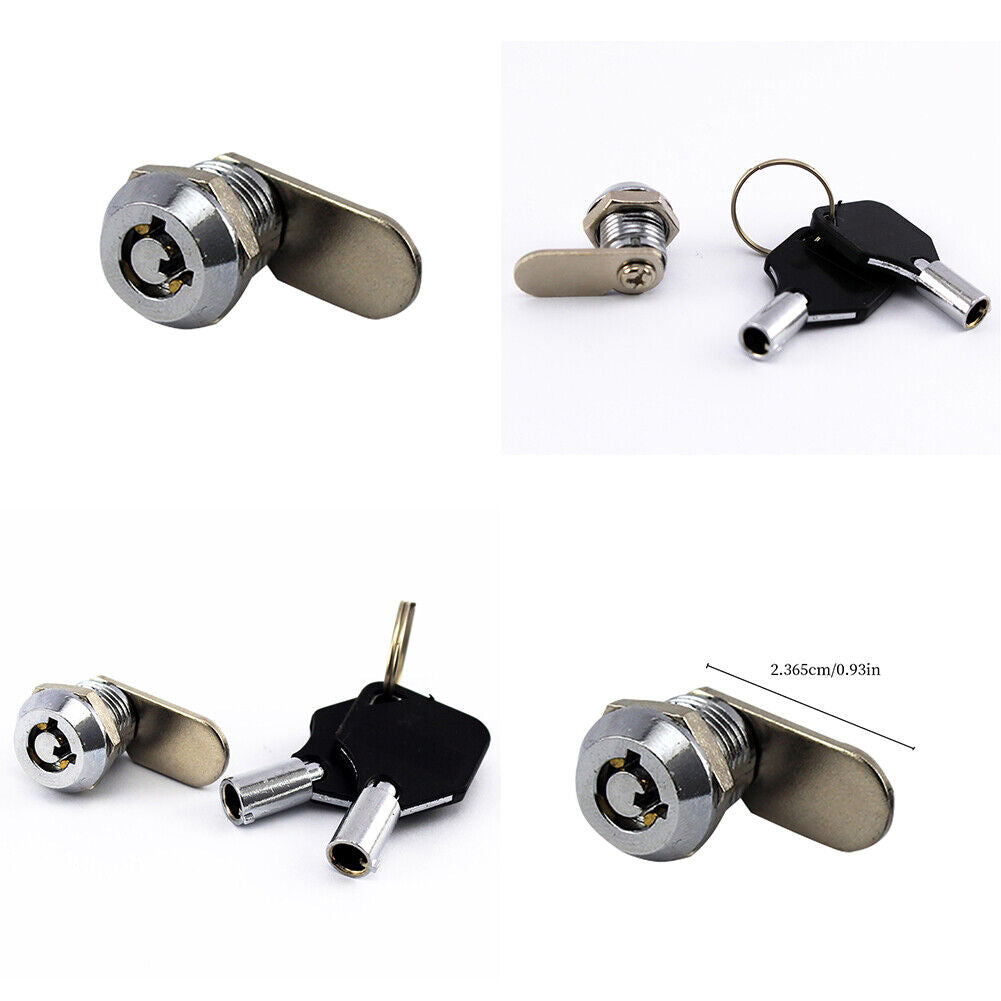 US 4Pc Tubular Cam Lock 1"Cabinet Toolbox Safe Drawer RV Lock Camper Replacement