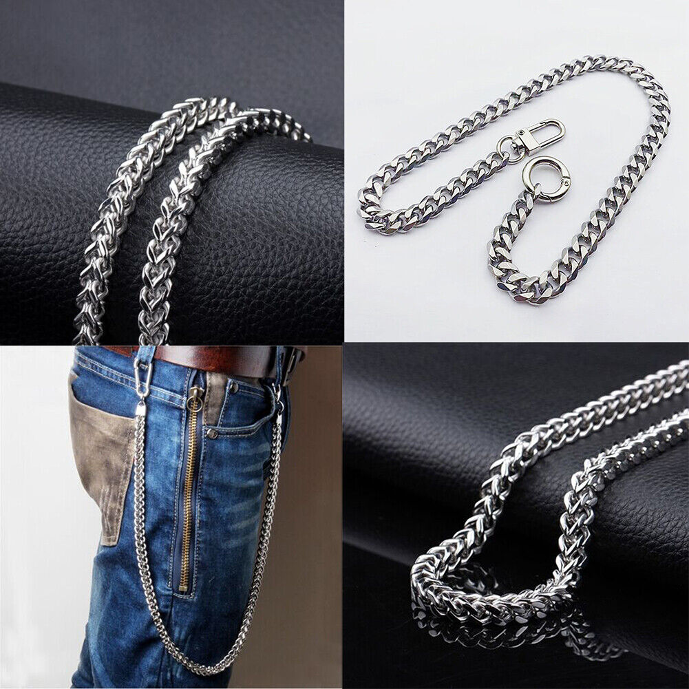 US 1-2 Pack Wallet Trucker Jean Keychain Strong Leash Biker 23" Lobster Closure
