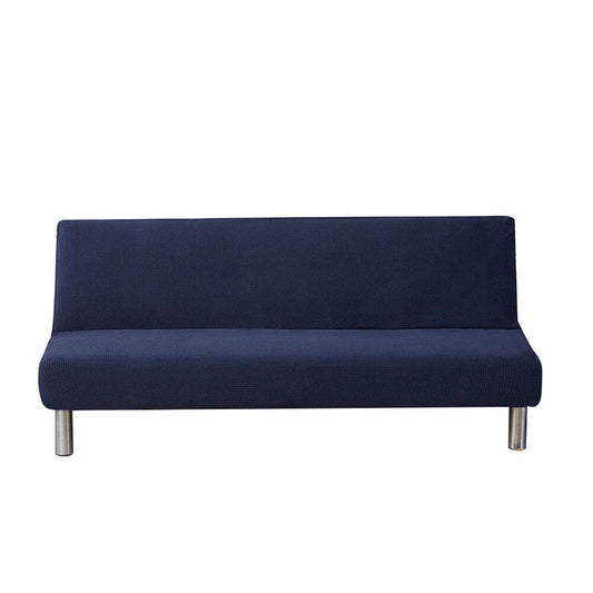 US Stretch Solid Color Futon Slipcover Full Or Queen Size Armless Sofa Bed Cover