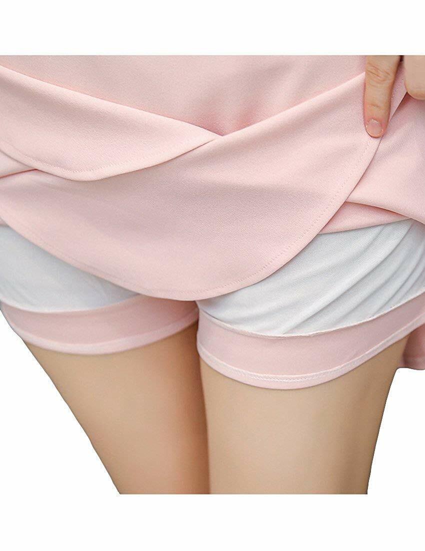 MFrannie Women Stretchy Tiered Flouncing Lined Fishtail Chiffon Skirt