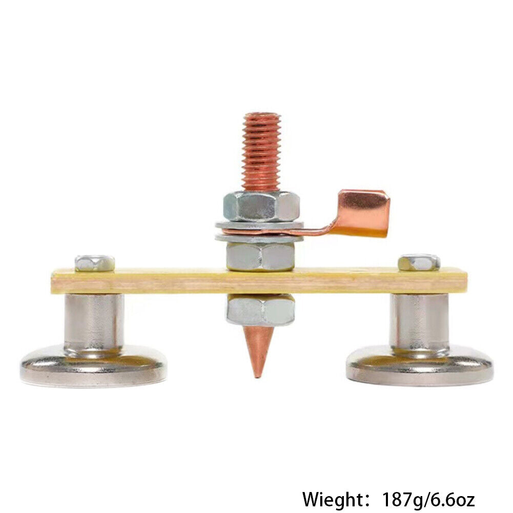 US 1-2 Pc Magnetic Metal Welding Welder Magnet Head Welding Support Ground Clamp