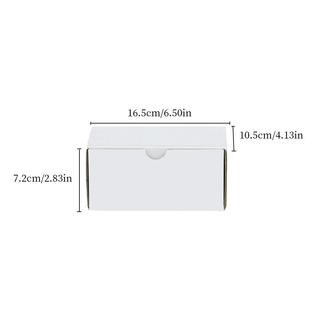 US 100Pc White Cardboard Paper Box Mailing Packing Shipping Box Corrugated 6x4x3