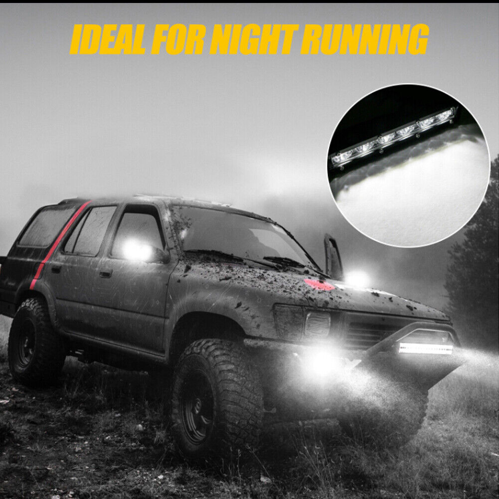 US 2-4 Pack 7" 18W LED Light Bar Fog Flood Pod Offroad Work Lighting Driving SUV