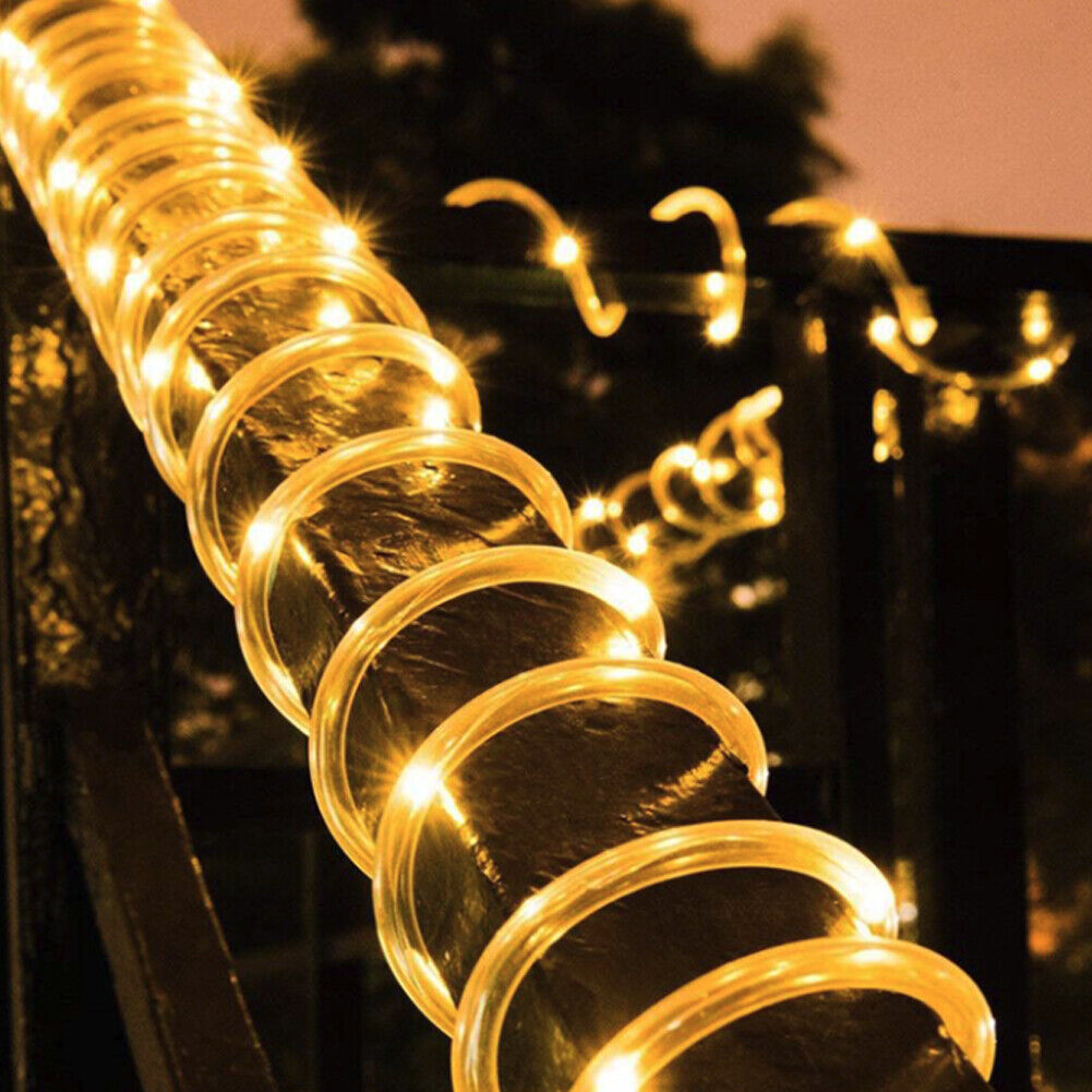 US 33FT 100 LED Strip Rope Light Tube String Outdoor Garden Party Decoration