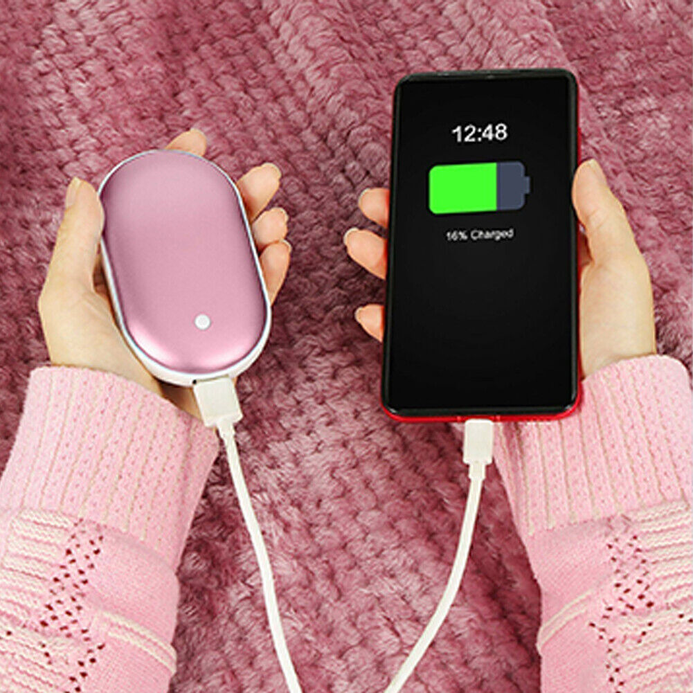 US 2-4 Pack Hand Warmers Rechargeable Power Bank USB Reusable Pocket Size Heater