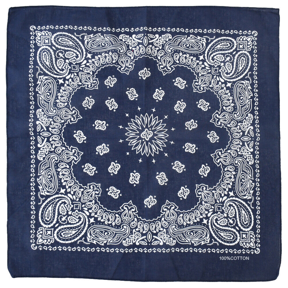 US 4-8Pc Trainmen Paisley Jumbo Military Bandana Head Scarf Cotton FaceCover 27"