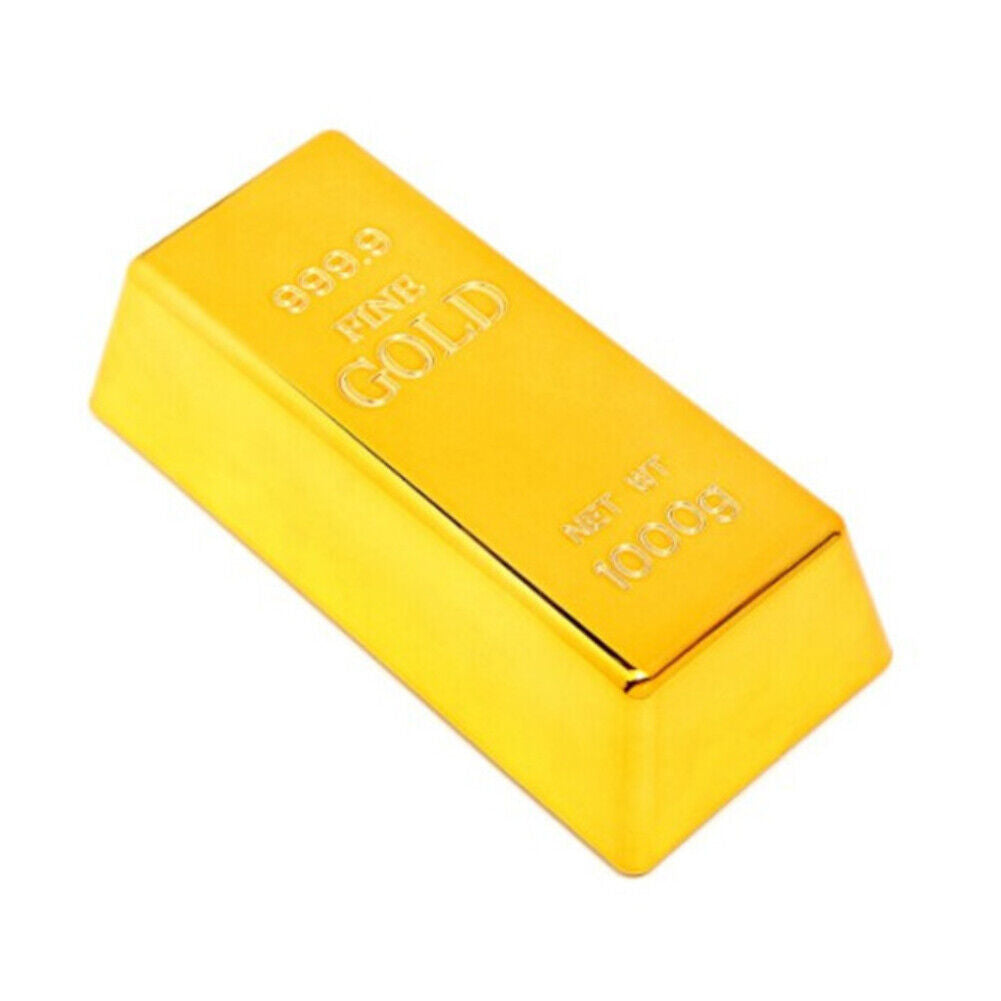 US 2-4Pcs Gold Bar 1 KG Door Stopper Brick Fake Golden Bullion Real Look No Slip