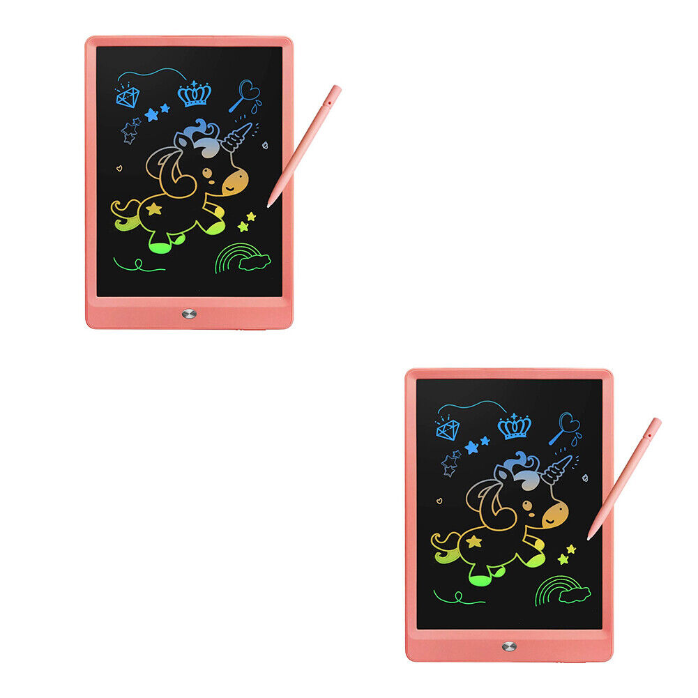 US 1-2 Pack 10 Inch LCD Kids Drawing Tablet Doodle Colorful Board Writing Toy