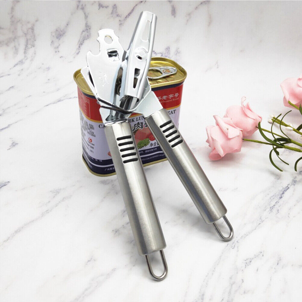 US 2-4 Pcs Can Opener 3-in-1 Kitchen Stainless Steel Heavy Duty Blades Chef Tool