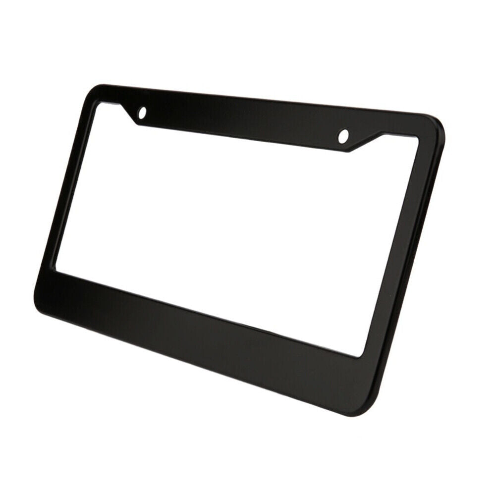 US 2-4Pc Black License Plate Frame Tag Cover Stainless Front Back Universal
