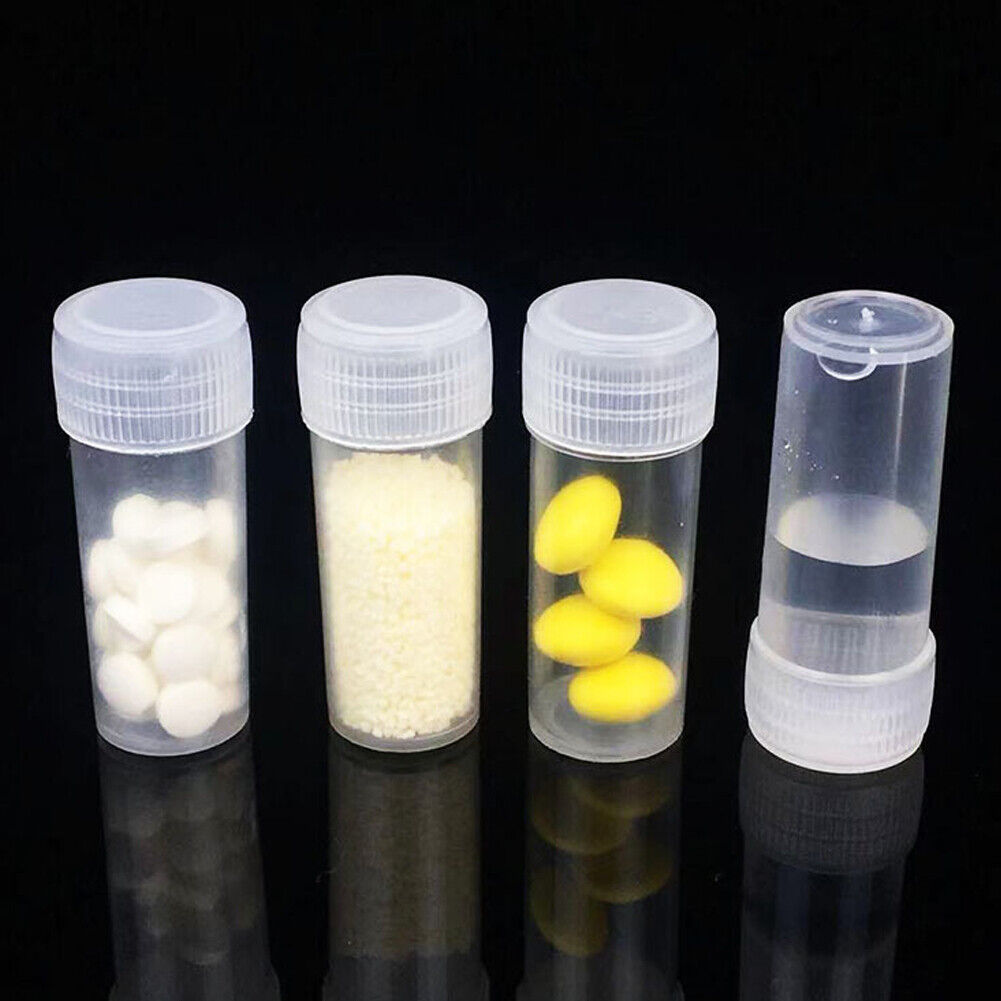 US 100~200 Pack 5ML Sample Bottle Small Pill Plastic Container Empty Pill Bottle