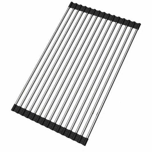 US 1-2 Pc Dish Drying Rack Large Drainers Multipurpose Foldable Kitchen Sink Mat