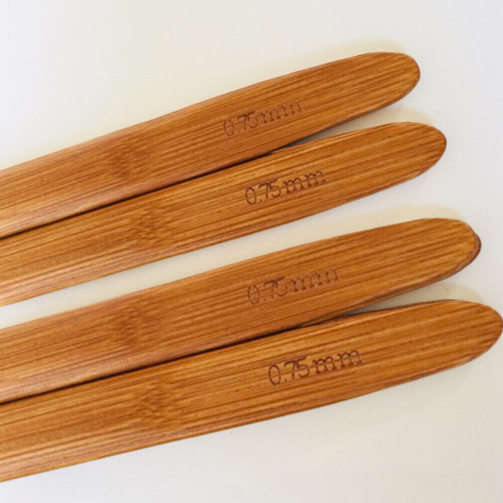 US 5-10Pcs Set Dreadlock Crochet Hook Bamboo Handle Tool Braid Hair Needle Weave
