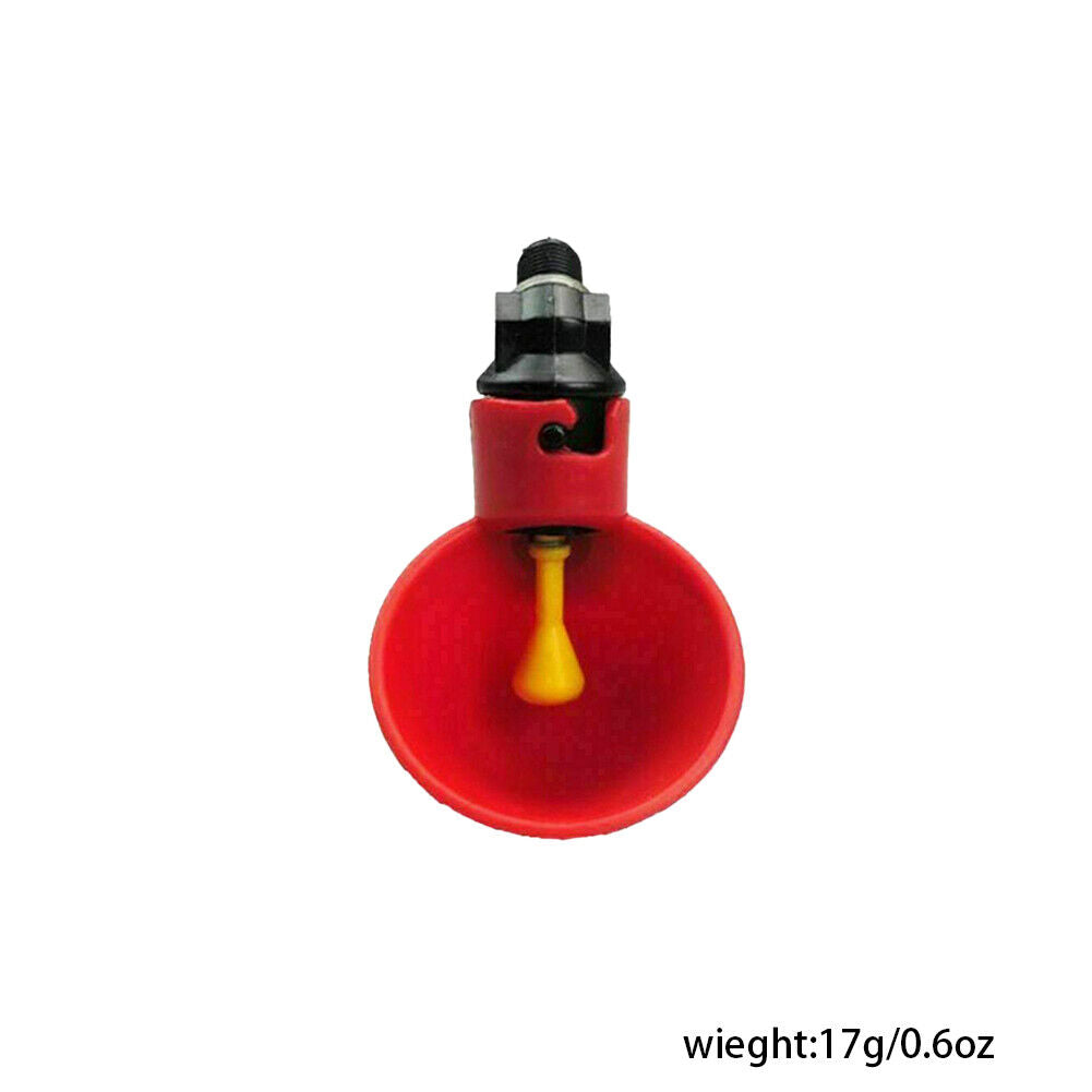 US 10-20 Pcs Poultry Drinker Water Automatic Plastic Bird Drinker Cups Dispenser