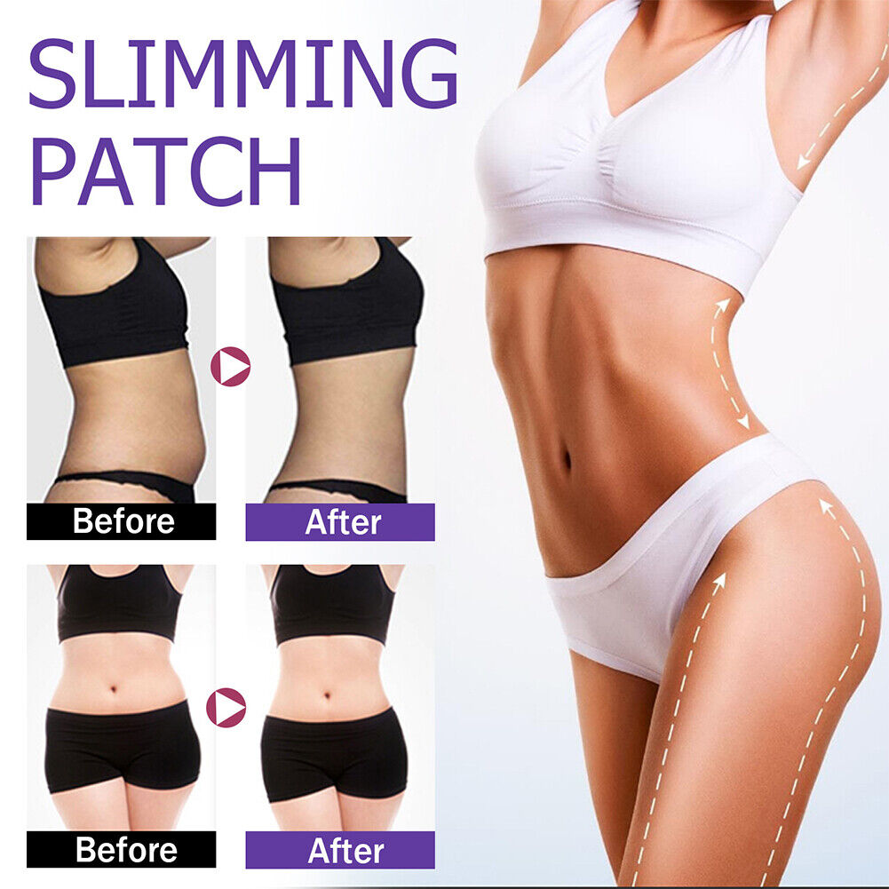 US 30-60 Pcs Slim Patch Weight Loss Slimming Diets Pads Detox Burn Fat Adhesive