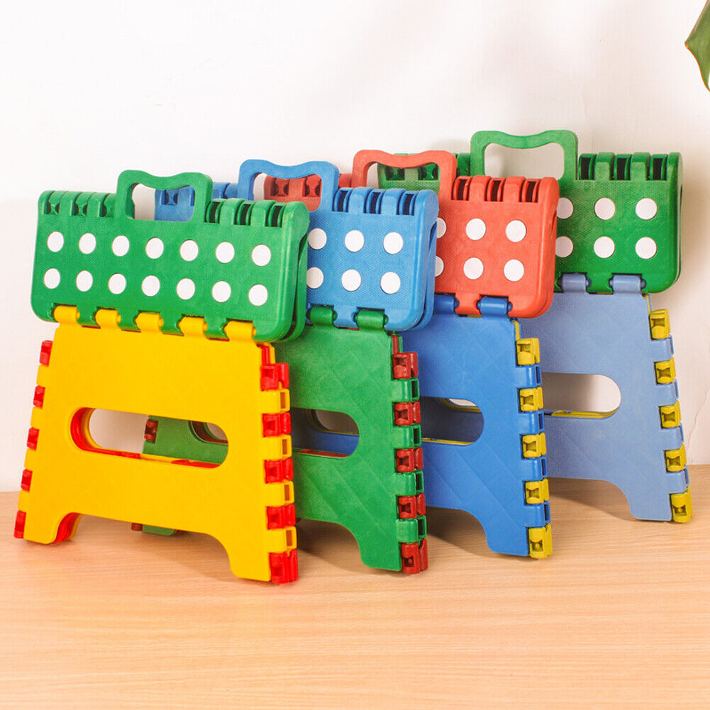 US 2-4 Pack Collapsible Folding Stool Anti-Slip Lightweight Kitchen Foot Step 7"