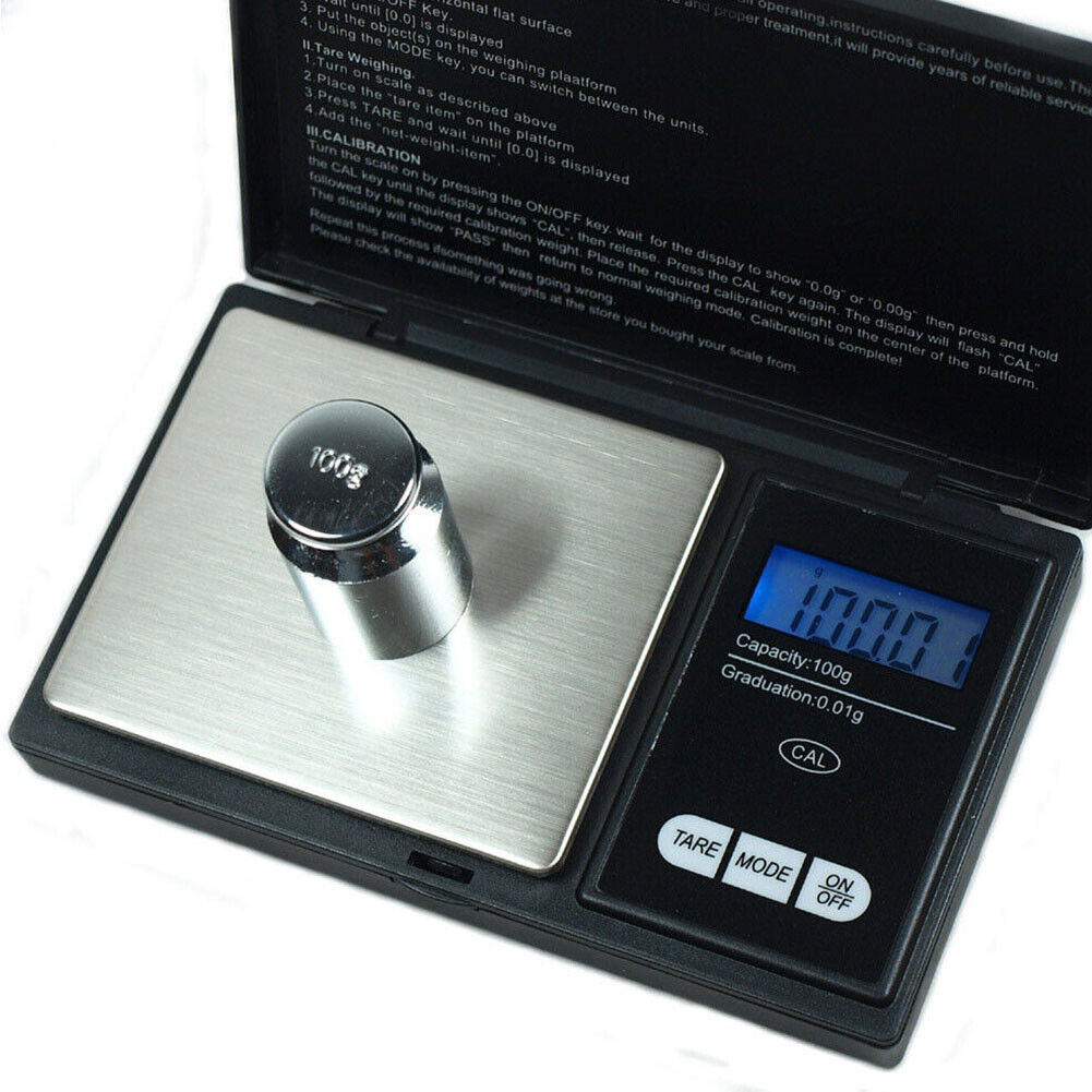 US Digital Pocket Scale 0.01g Precision Jewelry Gold Silver Coin Gram 100gx 0.01