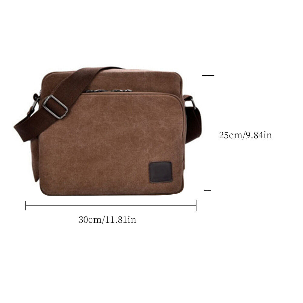 US 2 Pack Men Vintage Military Canvas Crossbody Bag School Satchel Messenger