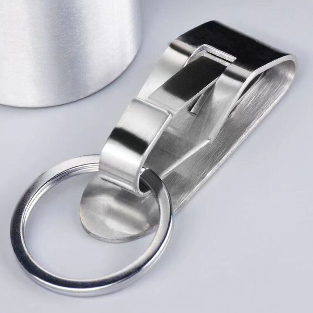 US 1-2 Pack Titanium Carabiner Key Chain Ring Belt Quick Release Detachable Clip