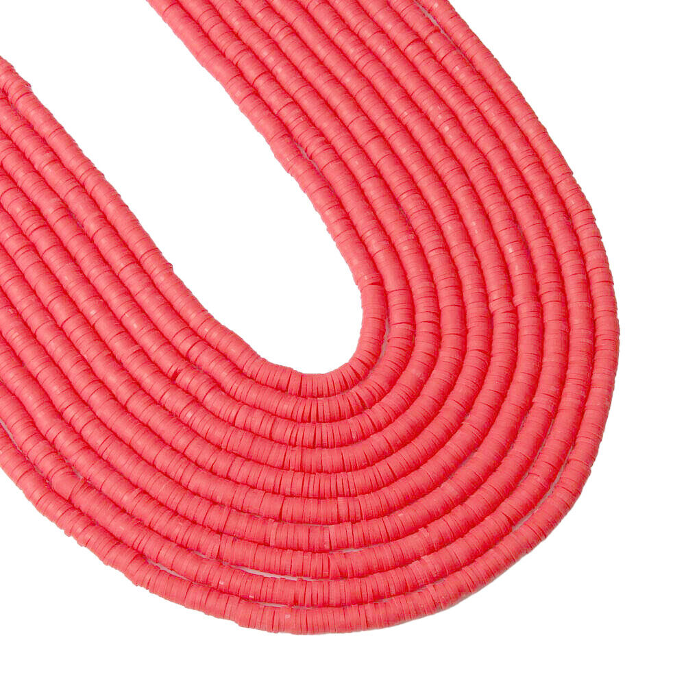 US 10 Strands 6mm Heishi Beads Clay Disc Flat Vinyl Chip Spacer Bead Jewelry DIY