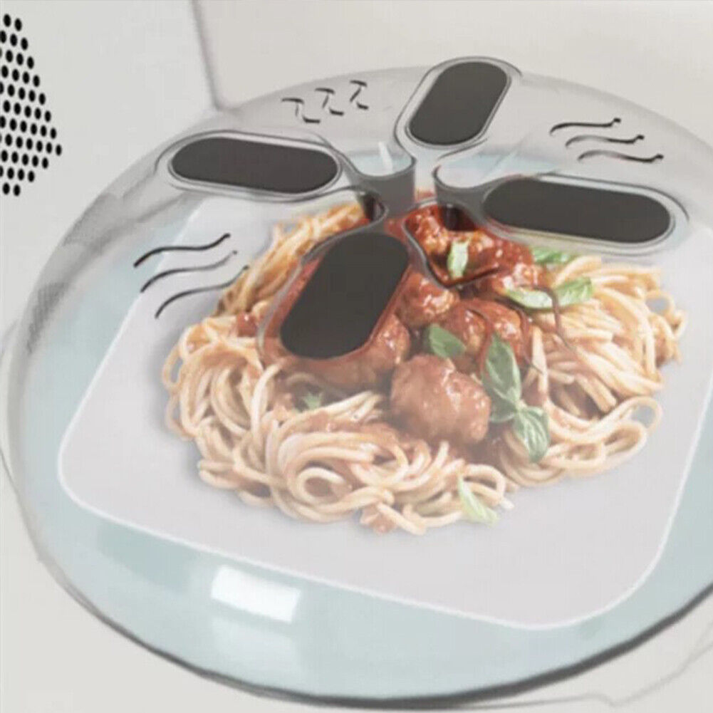 US 2-4 Pack Magnetic Microwave Cover Food Anti Splatter Plate Guard Steam Vent