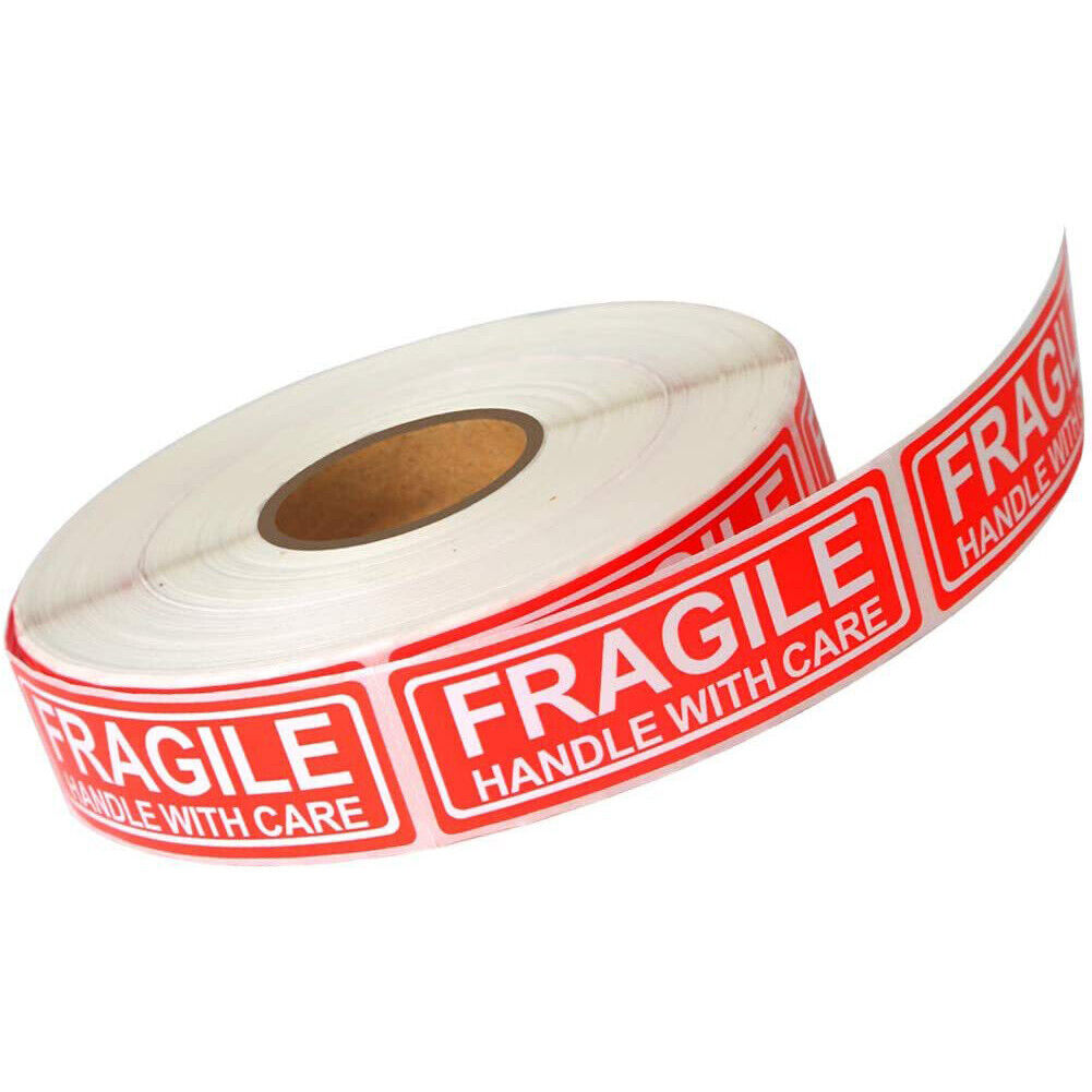 US 2000-4000 Pcs 1 x 3 FRAGILE HANDLE WITH CARE Stickers Labels Easy Peel Apply