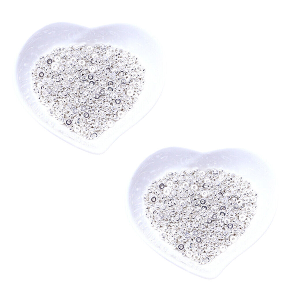 US 100-200Pc Heishi Beads 6mm Long-Lasting Disc Brass Rondelle Spacer Beads Pale