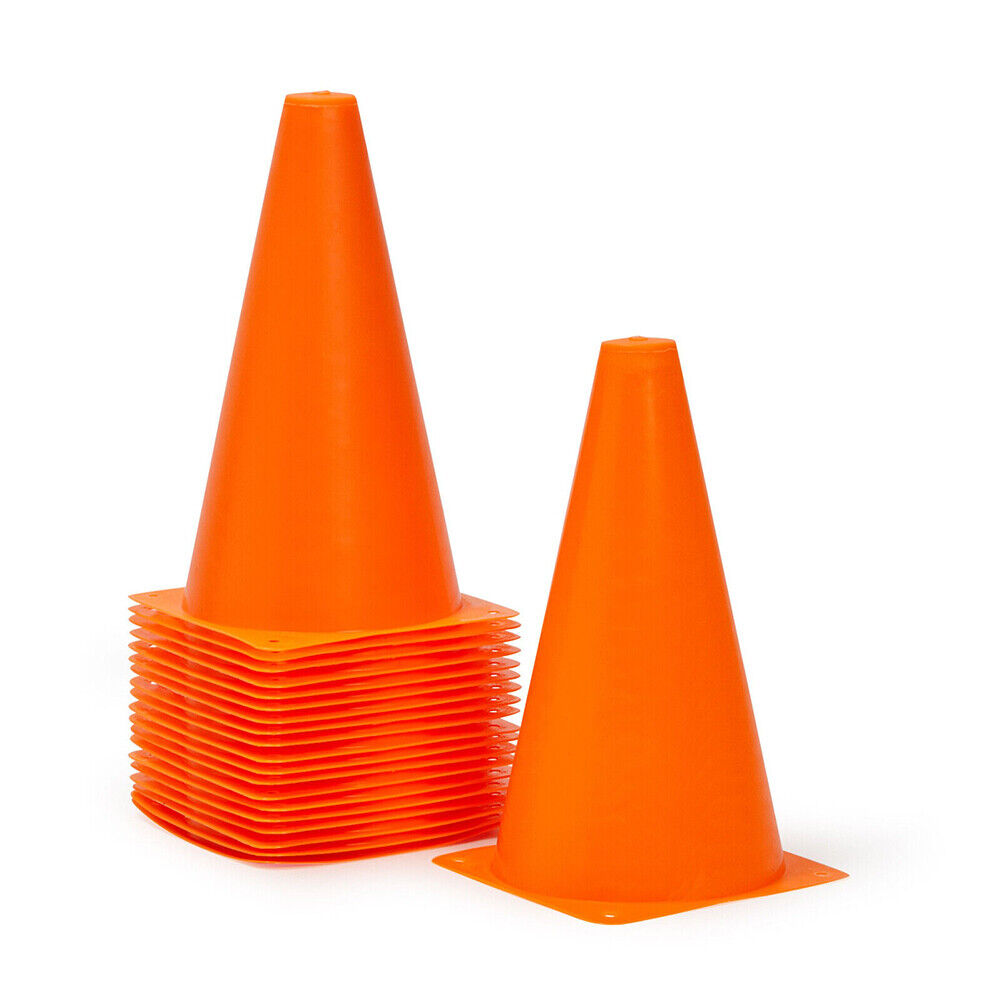 US 20-40 Pcs 9" Inch Orange Cones Sports Soccer Agility Training Equipment