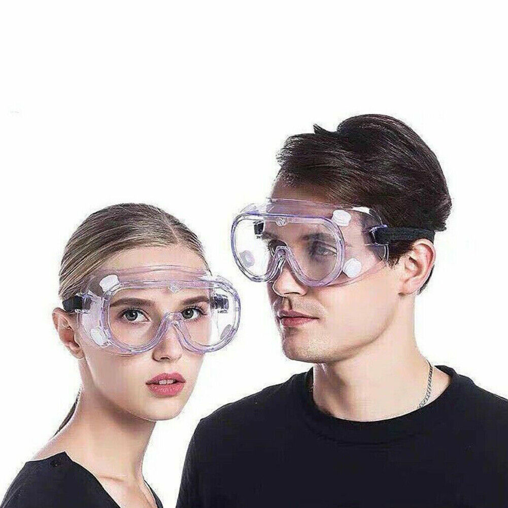 US 2-4 Pcs Safety Goggles Anti-Fog Over Glasses Eyes Protect Lab Work Clear Lens