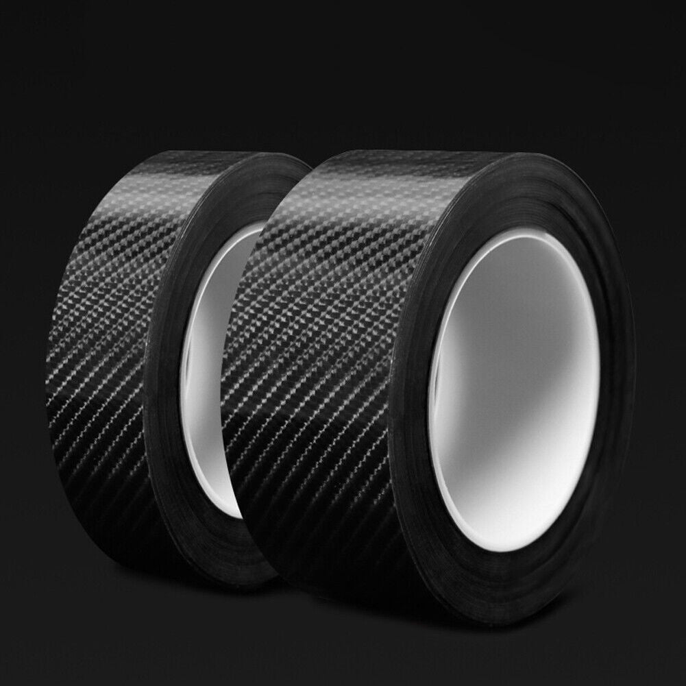 US 2-4 Door Sill Protector 5D Carbon Fiber Strip Scuff Cover Sticker Reflective