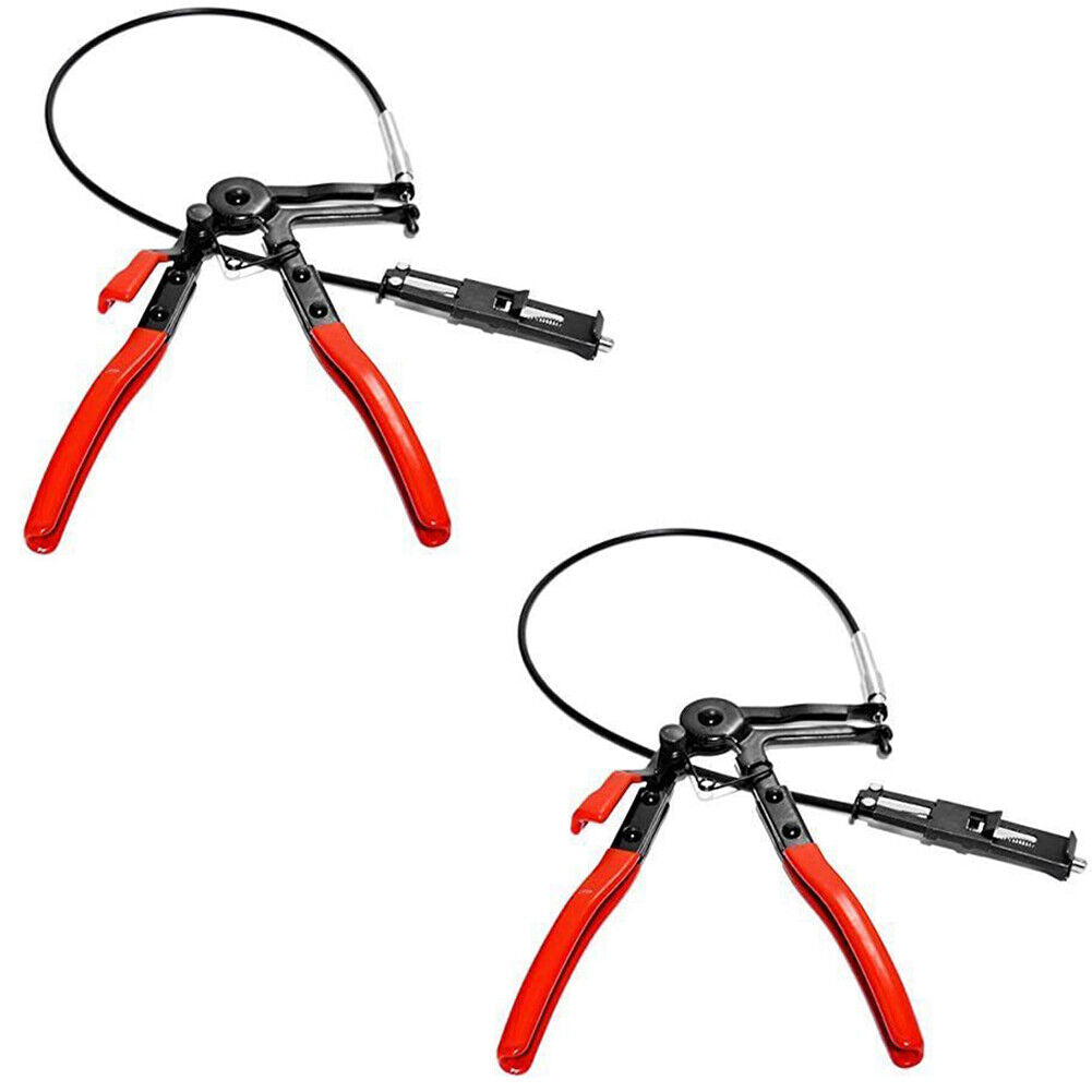 US 1-2 Pc 2FT Flexible Wire Long Reach Hose Clamp Pliers For Fuel Oil