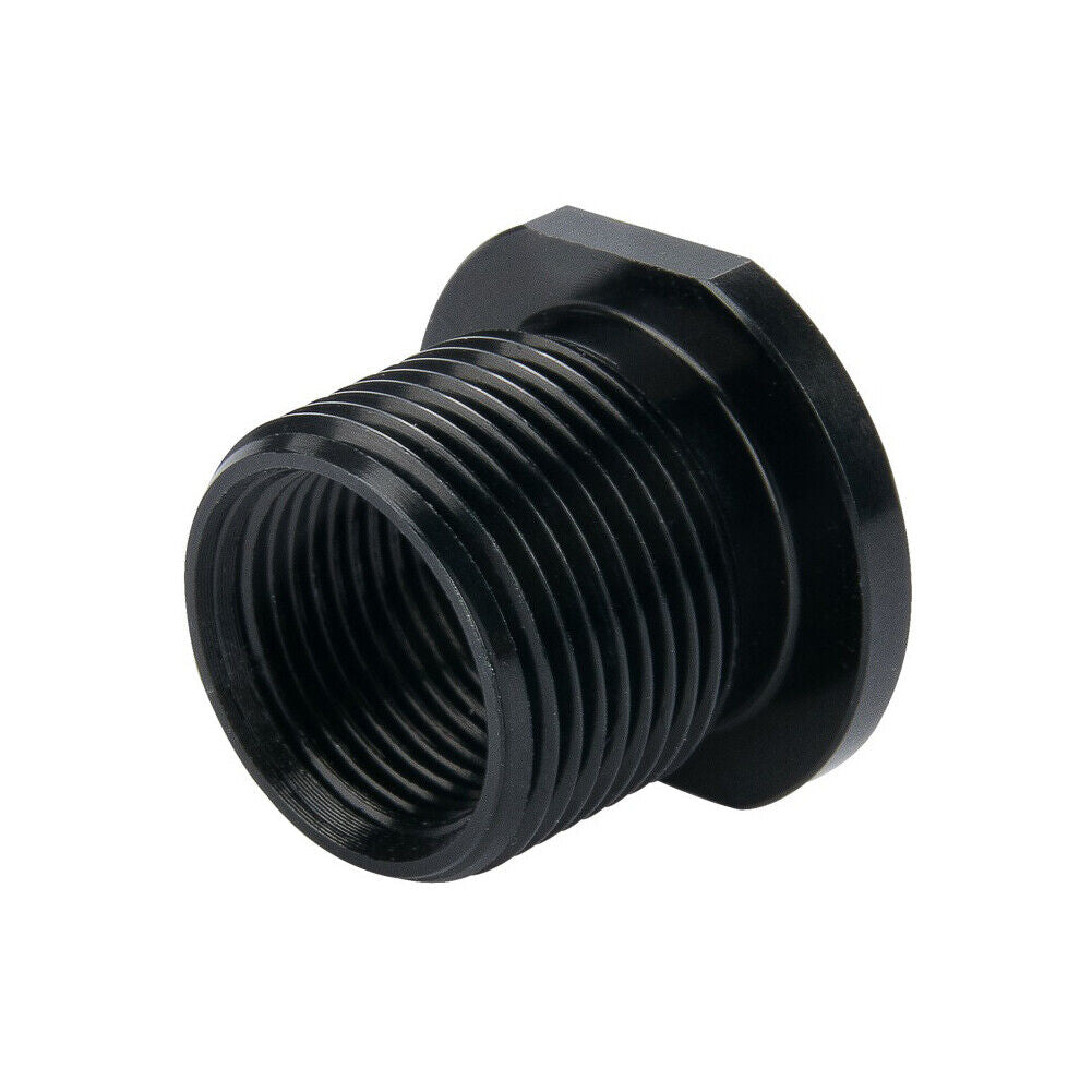 US 1-2Pc Black Stainless Steel Muzzle Converter 1/2x28 TPI to 5/8x24 TPI Washer