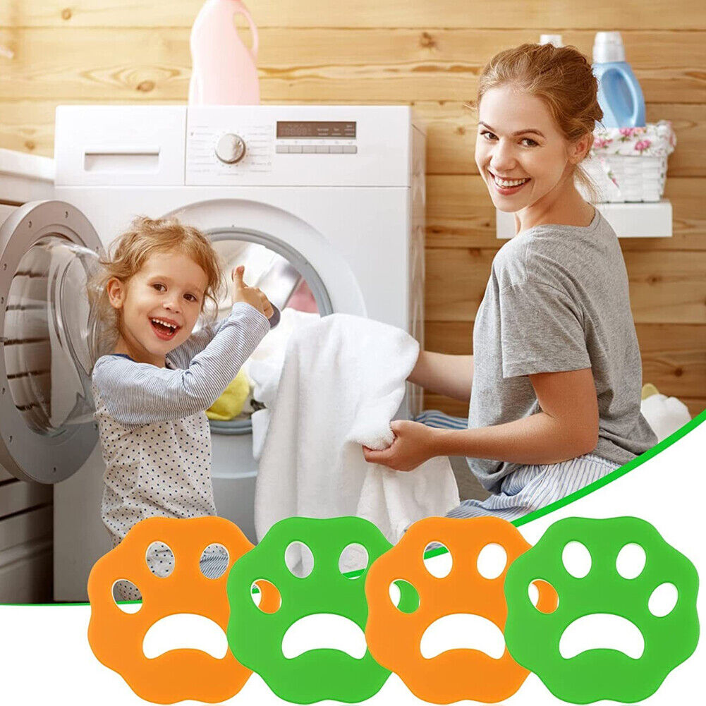 US 2-4 Pcs Reusable Pet Hair Remover Cat Dog Fur Catcher Laundry Washing Machine