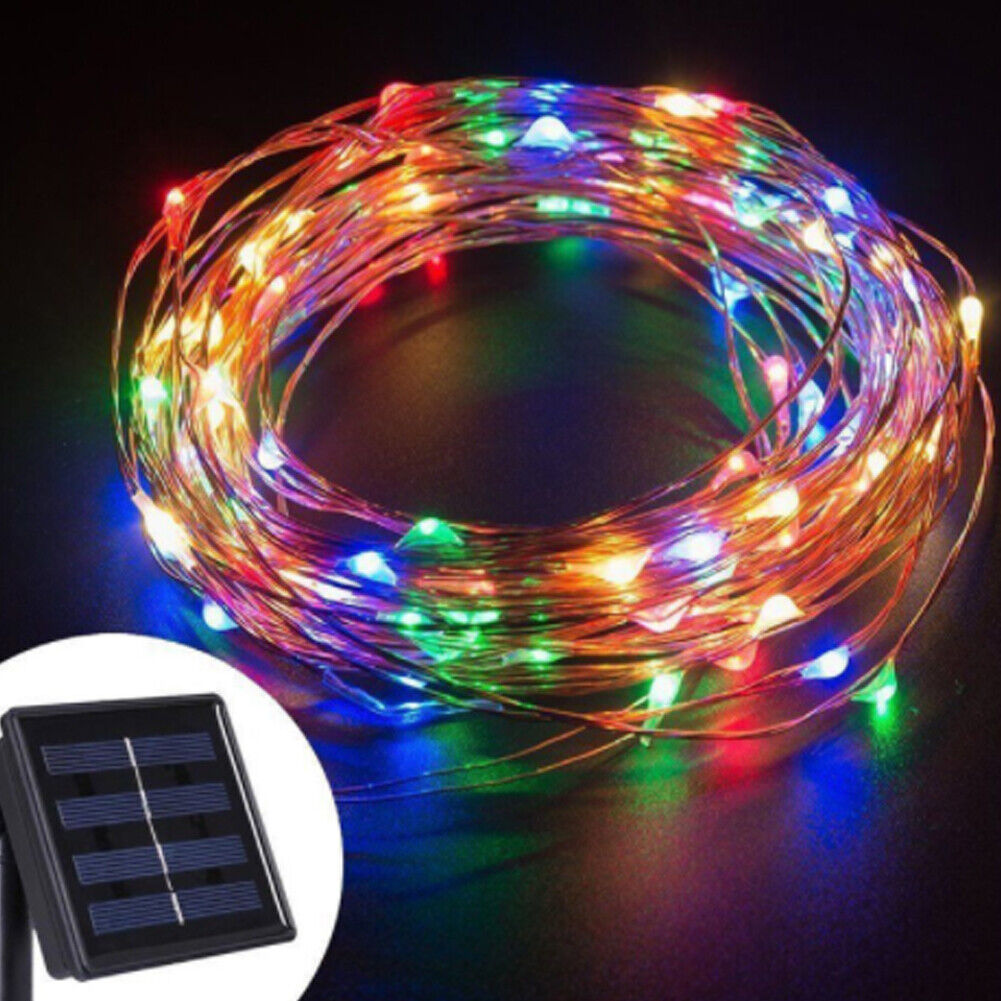 US Outdoor Solar String Light LED Waterproof Copper Wire Xmas Garden Party Decor