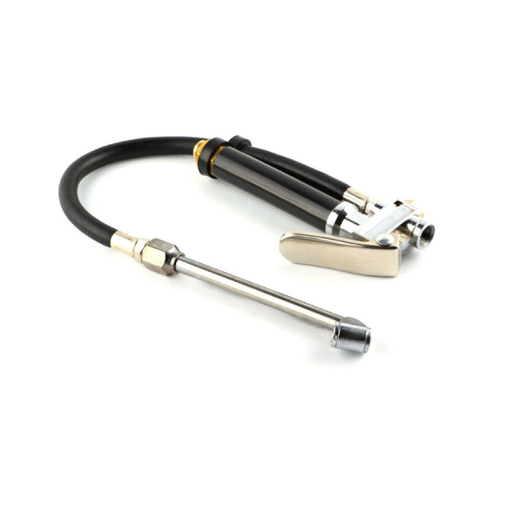 US 1-2 Pcs DUAL CHUCK TIRE INFLATOR with AIR PRESSURE GAUGE 10-120 PSI Rubber