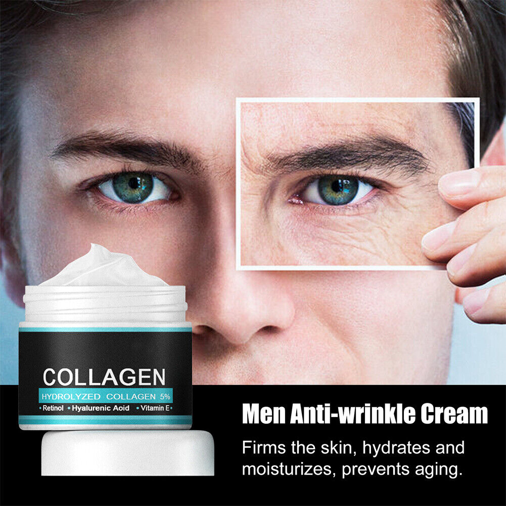 US 2-4 Pcs Men's Anti-Aging Cream Face Anti Wrinkle Collagen Hyaluronic Vitamin