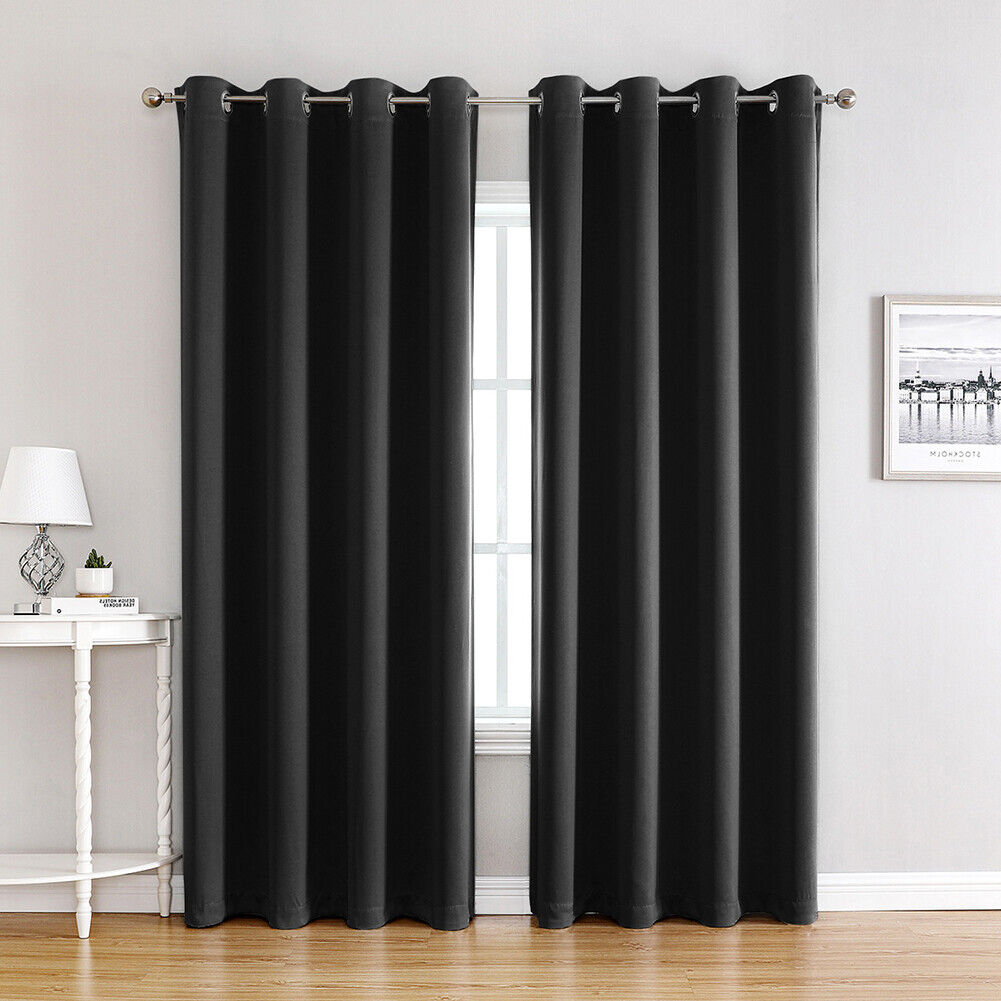 US Darkening Curtains Set 1 Panel Thermal Blackout Room Bedsure Bedding 52 x 84"