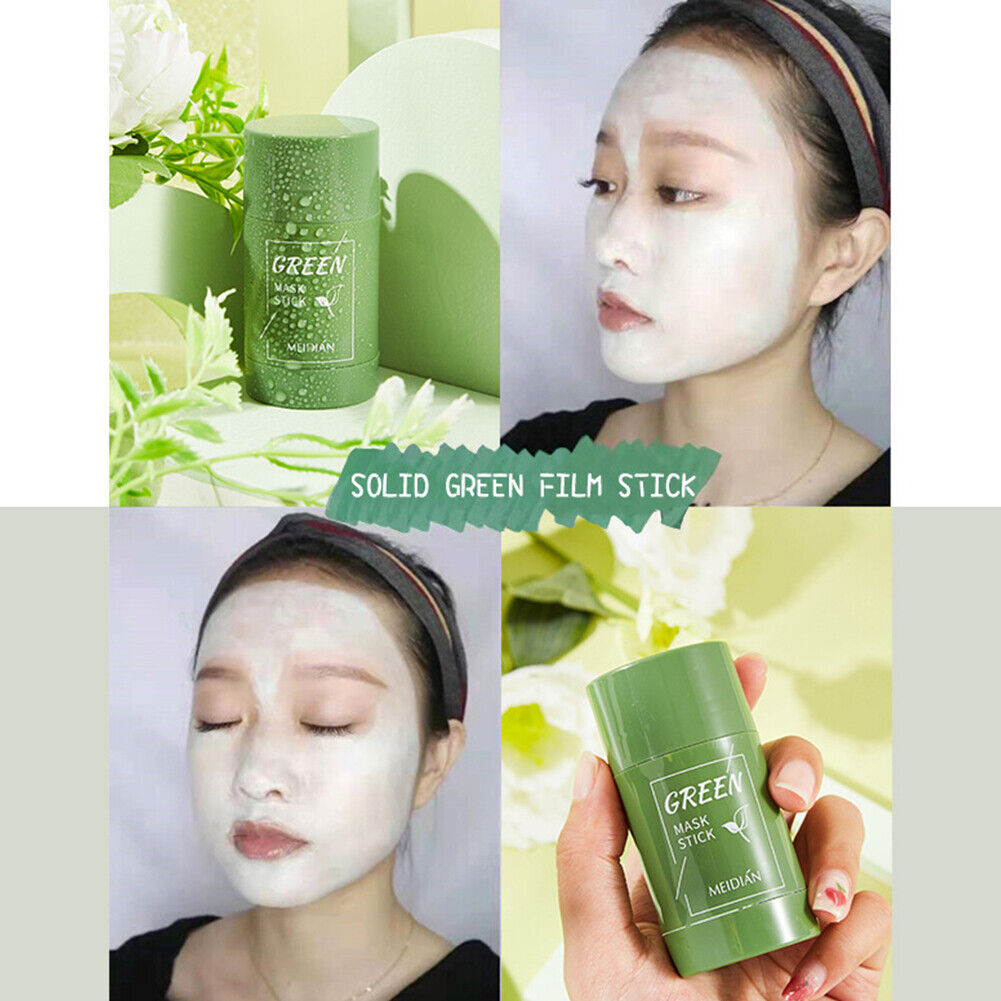 US 1-2Pack Green Tea/Eggplant Stick Mask Blackhead Remover Oil Control Cleansing