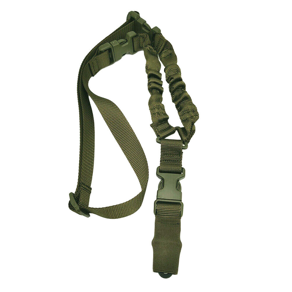 US 1~2 Pack Tactical Single Point Rifle Gun Sling Bungee Strap Adjustable Buckle