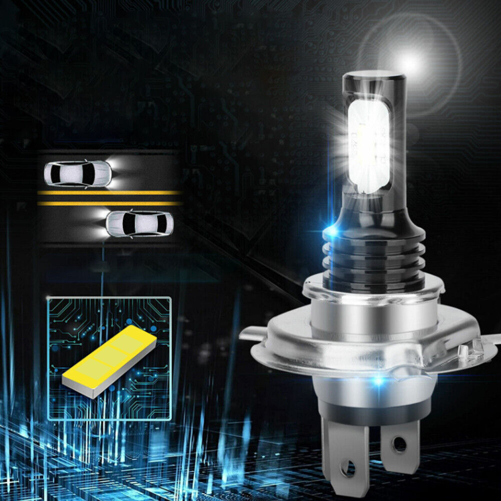 US 4-8 Pcs H4 LED Headlight Bulbs Cool Super Bright Wider Vision strong Beam Kit