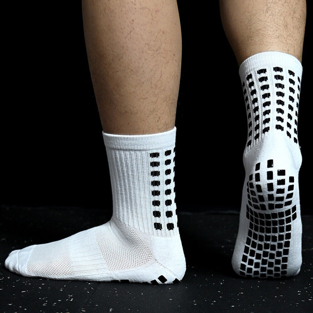 US 3-6 Pairs Sport Socks Anti Slip W/Grip Soccer Boy Football Basketball Sock