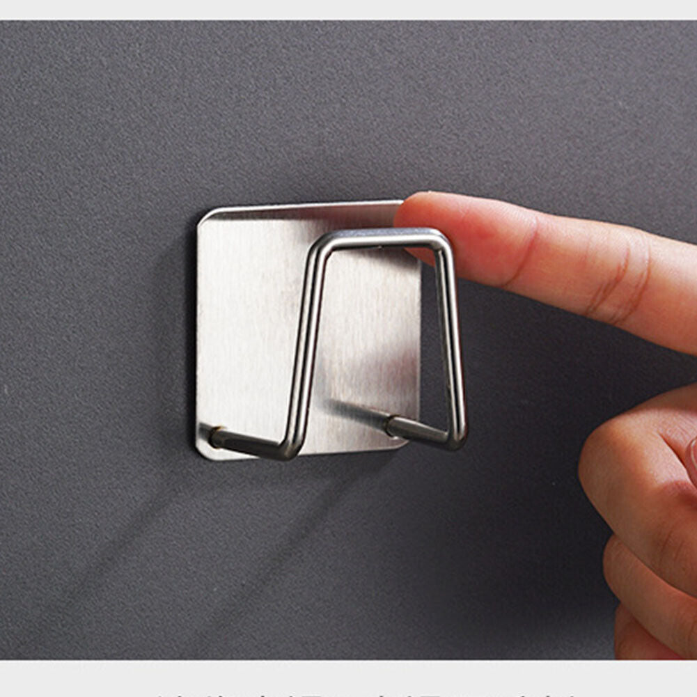 US 5-10 Pack Adhesive Sponge Holder Kitchen Sink Caddy Stainless Steel Hook Tool